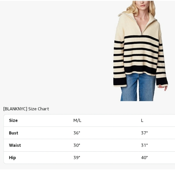 New BlankNyc Dropshoulder Extra Long Sleeve Knit Sweater - Picture 9 of 9